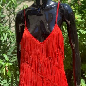 Red flashy night dress
